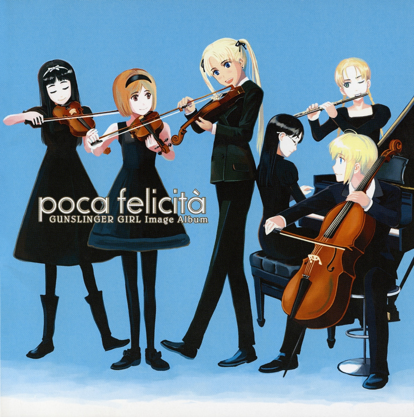 00s, 6+girls, angelica, blonde_hair, bob_cut, cello, claes, elsa_de_sica