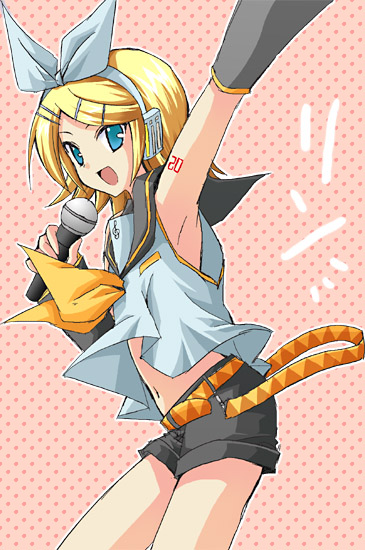 1girl, :d, arm_up, arm_warmers, armpits, ascot, bangs, belt