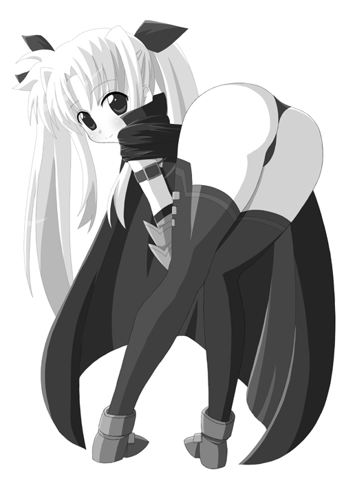 00s, ass, bent_over, fate_testarossa, lyrical_nanoha, mahou_shoujo_lyrical_nanoha, sawa_(artist), sawa_(snack_yoshie)