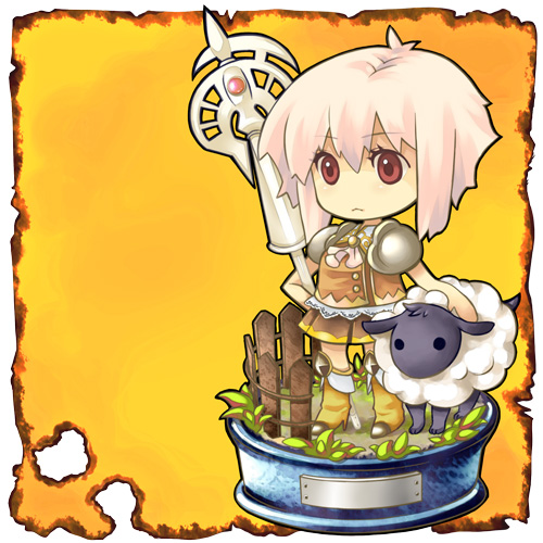 1girl, boots, chibi, faux_figurine, figure_stage, lowres, mayuzumi, pink_hair