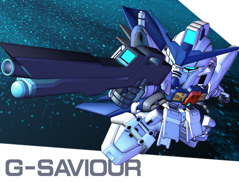 chibi, g-saviour_gundam, gun, gundam, gundam_g-saviour, mecha, solo, weapon, yugo_ama_toki