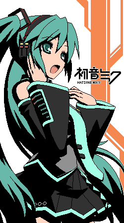 1girl, aqua_hair, deku_(dekunosu), hatsune_miku, lowres, oekaki, solo, twintails