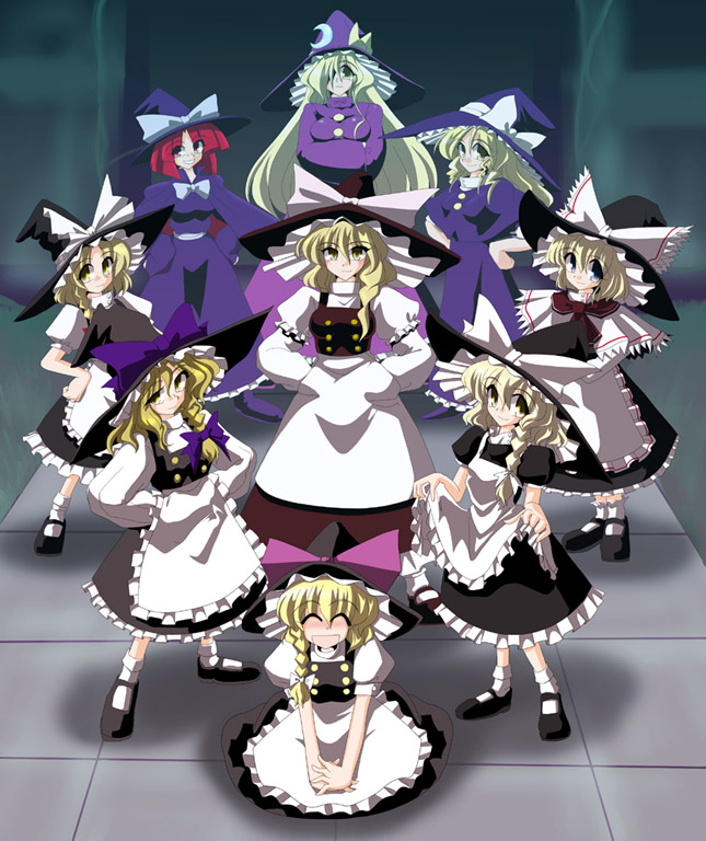 1girl, blonde_hair, evolution, female, kieyza, kirisame_marisa, kirisame_marisa_(pc-98), lotus_land_story
