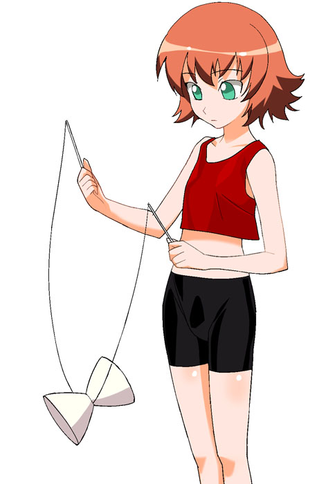 00s, a1, bike_shorts, diabolo, green_eyes, kaleido_star, redhead, rosetta_passel