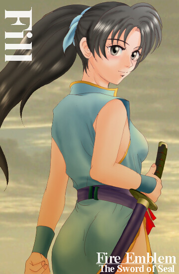 1girl, black_eyes, black_hair, character_name, copyright_name, fir, fire_emblem, fire_emblem:_fuuin_no_tsurugi