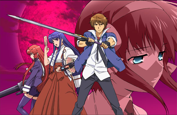 1boy, 3girls, akabane_kureha, aqua_eyes, blue_hair, brown_hair, gun, hairband
