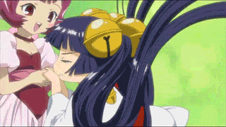 00s, 2girls, animated, animated_gif, bell, chobits, clamp_in_wonderland, kotoko