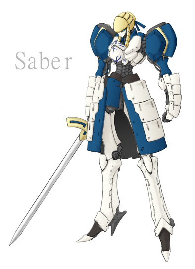 armor, crossover, fate/stay_night, fate_(series), five_star_stories, mecha, mechanization, saber