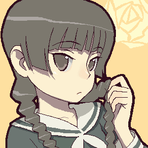 00s, 1girl, braid, hair_over_shoulder, hijiri_rei, ji_(artist), lowres, maria-sama_ga_miteru