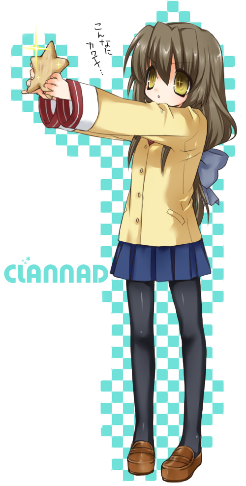 1girl, clannad, copyright_name, ibuki_fuuko, kooriyama_ichirou, koriyama_shashi, long_hair, low-tied_long_hair