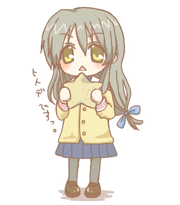 1girl, bad_id, bunsai, chibi, clannad, ibuki_fuuko, long_hair, low-tied_long_hair