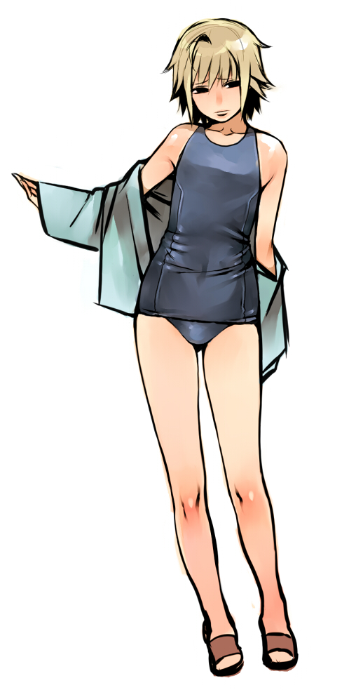 androgynous, bad_id, blonde_hair, flat_chest, heisa, jacket, leo_kliesen, namco