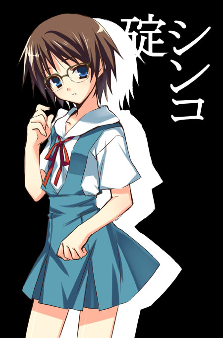 1girl, female, genderswap, genderswap_(mtf), glasses, ikari_shinji, mori_keiji, neon_genesis_evangelion