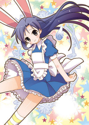 animal_ears, idolmaster, kisaragi_chihaya, lowres, maid_fairy_tale, rabbit_ears, shinya_soukichi