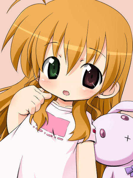 1girl, blonde_hair, heterochromia, izuno_kenta, lyrical_nanoha, mahou_shoujo_lyrical_nanoha, mahou_shoujo_lyrical_nanoha_strikers, solo