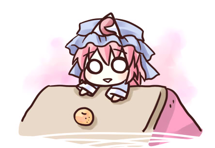 1girl, chibi, female, hat, indoors, kotatsu, lim-r, lowres