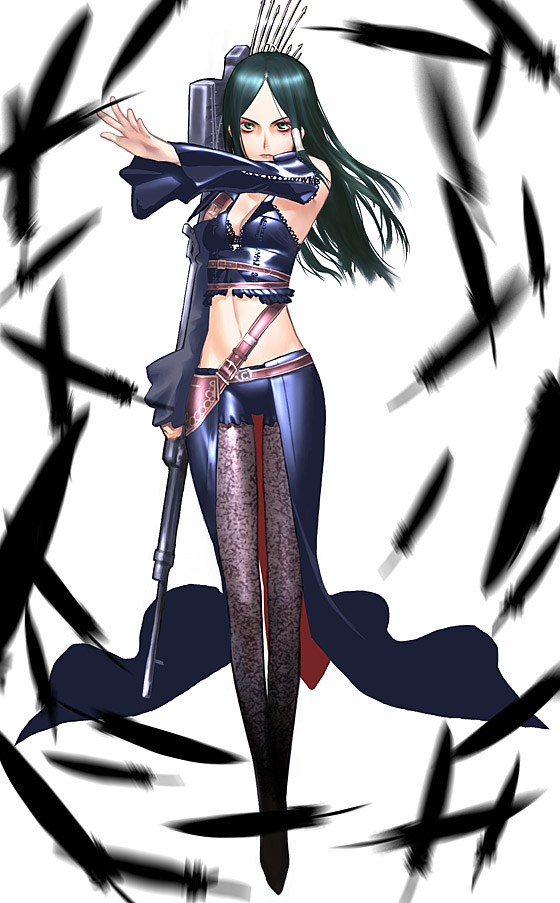 1girl, alicia_(bullet_witch), alicia_claus, aq_interactive, blue_eyes, bullet_witch, cavia, detached_sleeves