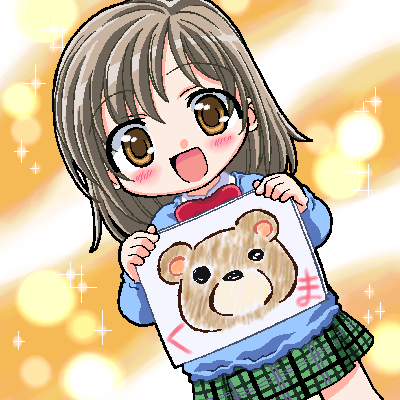 00s, aishiteruze_baby, bear, drawing, lowres, oekaki, sakashita_yuzuyu, school_uniform