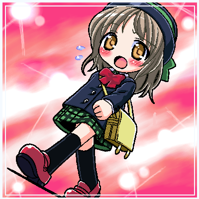 00s, aishiteruze_baby, bag, flustered, hat, lowres, oekaki, sakashita_yuzuyu