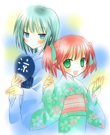 iwasaki_minami, japanese_clothes, kimono, kobayakawa_yutaka, lucky_star, shima_yukiwa, yukata