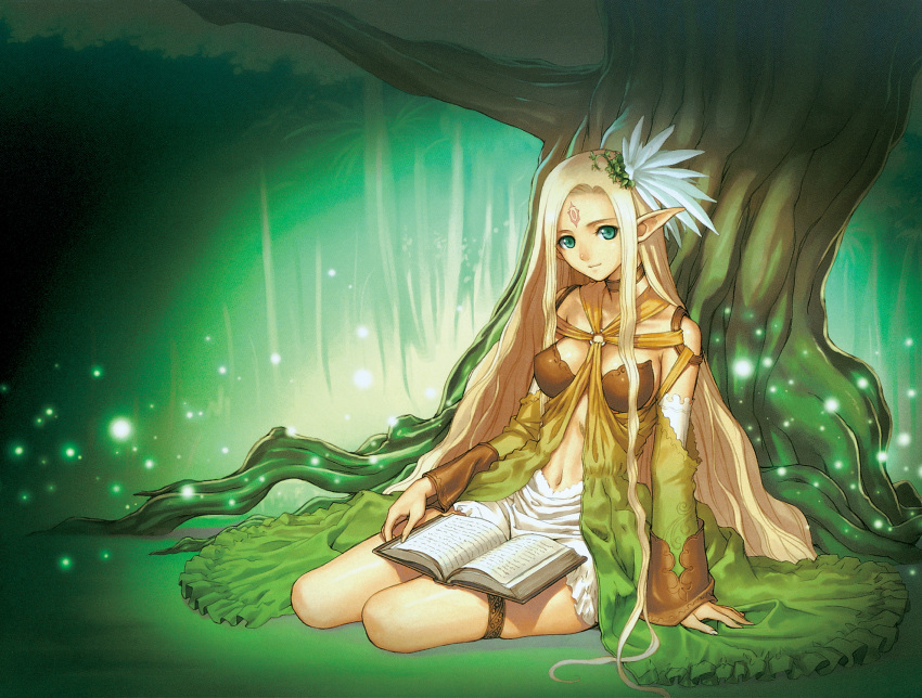 1girl, aqua_eyes, arm_support, blonde_hair, blue_eyes, book, breasts, celestia