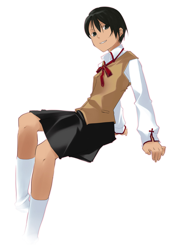 akari_maki, black_eyes, black_hair, fate/stay_night, fate_(series), makidera_kaede, school_uniform, serafuku