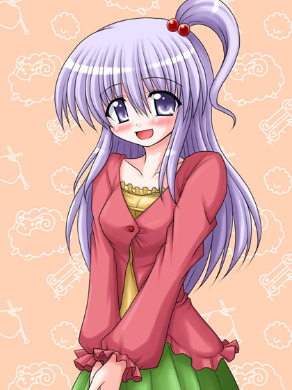 1girl, bococho, casual, female, hair_bobbles, hair_ornament, mature, milf