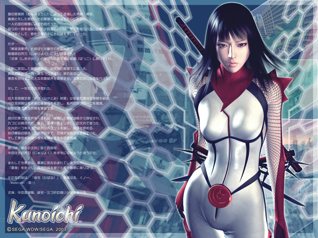 1girl, 3d, bodysuit, elbow_gloves, fishnets, gloves, hibana, kunoichi_(game)