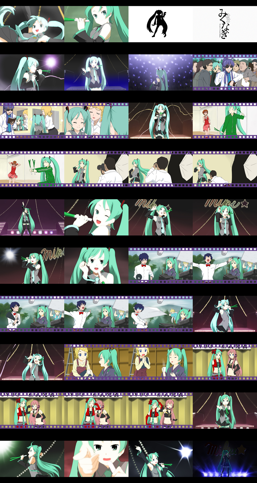 cap, detached_sleeves, everyone, hatsune_miku, highres, japanese_clothes, kagamine_len, kagamine_rin