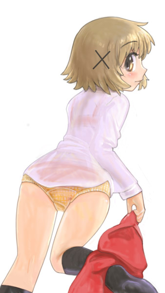 hidamari_sketch, ikara, panties, underwear, undressing, yuno