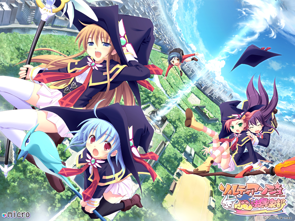 blush, broom, broom_riding, hayakari_saeko, kuonji_kazuha, kuonji_mao, mako_barchet, sengoku_asuka