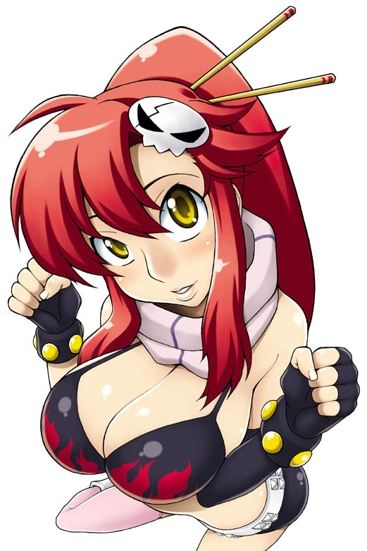 1girl, blush, breasts, cleavage, large_breasts, nishimo, redhead, solo