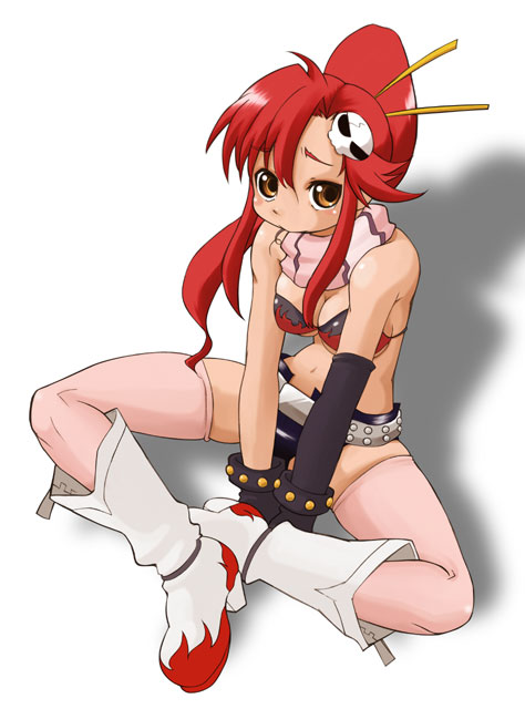 bikini, bikini_top, boots, masakichi_(heppouku), pink_legwear, redhead, swimsuit, tengen_toppa_gurren_lagann