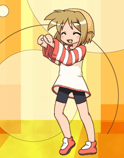 animated, animated_gif, bike_shorts, crossover, dancing, hase_yu, lowres, lucky_star