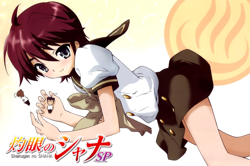 1girl, absurdres, black_eyes, brown_hair, cameo, doll, highres, ogata_matake