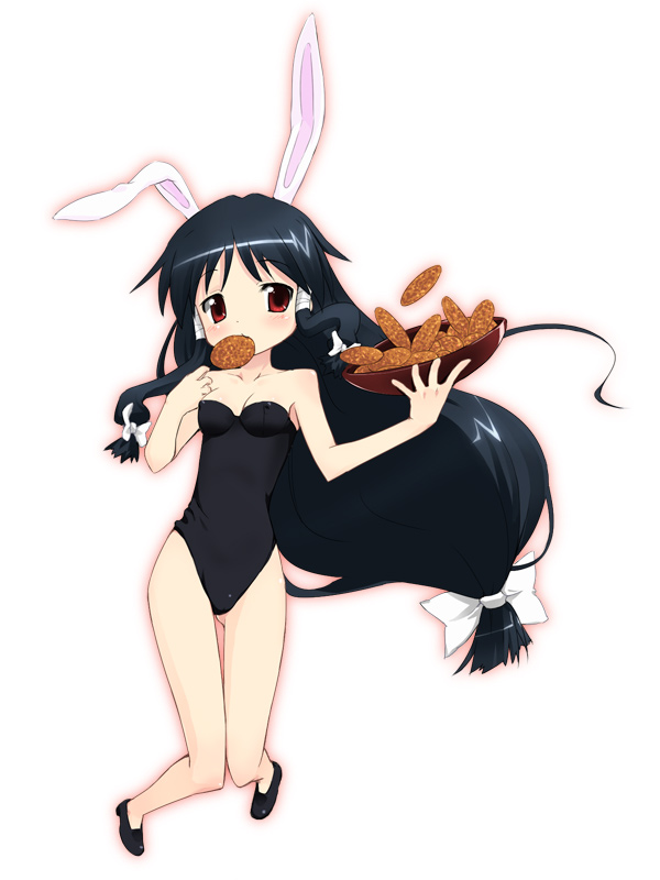 1girl, aikei, animal_ears, bare_legs, bunnysuit, machi_(nagasarete_airantou), nagasarete_airantou, rabbit_ears