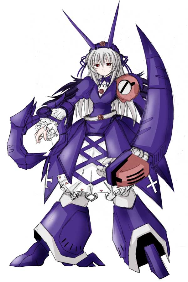 00s, 1girl, baund_doc, belt, cross, dress, flower, frills
