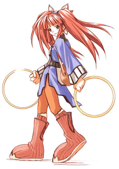 akamatsu_ken, boots, dewprism, jewelry, magi, mint_(dewprism), pantyhose, pink_hair