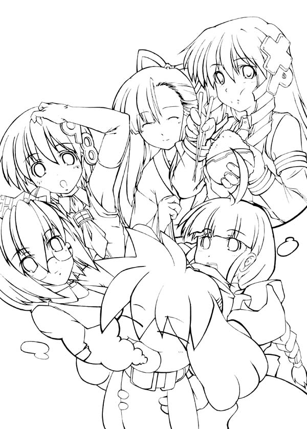2k-tan, 45acp, 6+girls, 95-tan, 98-tan, :3, =_=, ahoge