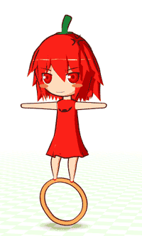 1girl, 3d, animated, animated_gif, boukun_habanero, ekkusu_kyuuzu, habanero, habanero-tan, lowres, original, solo