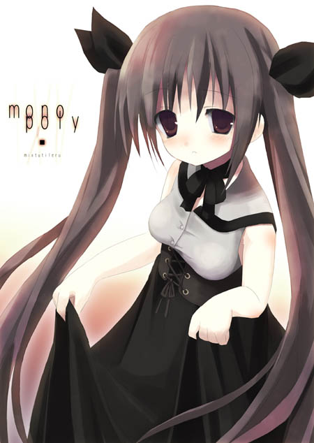 1girl, dress, original, shiro, shiro_(octet), solo, twintails