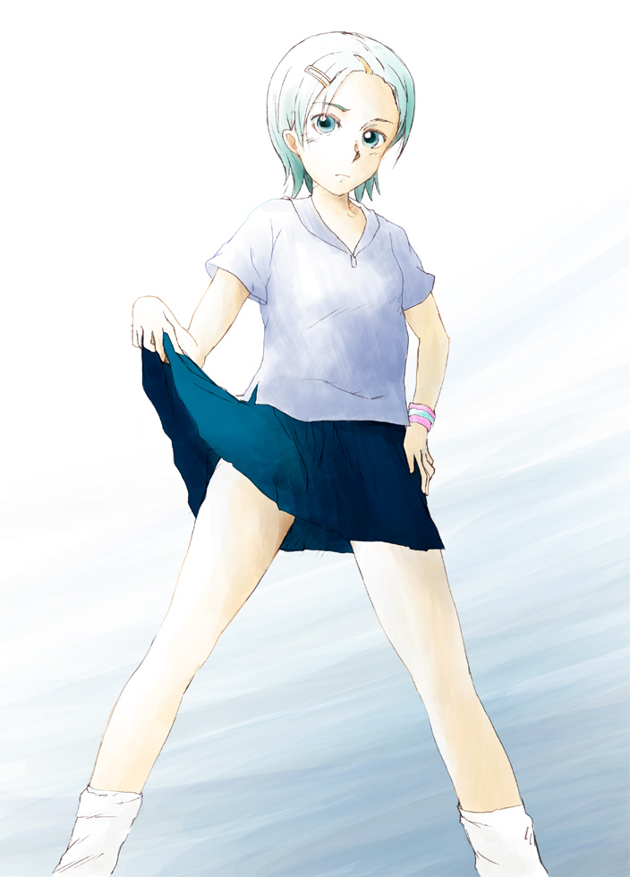 1girl, alternate_costume, aoi_zero, aqua_eyes, aqua_hair, bracelet, eureka, eureka_seven