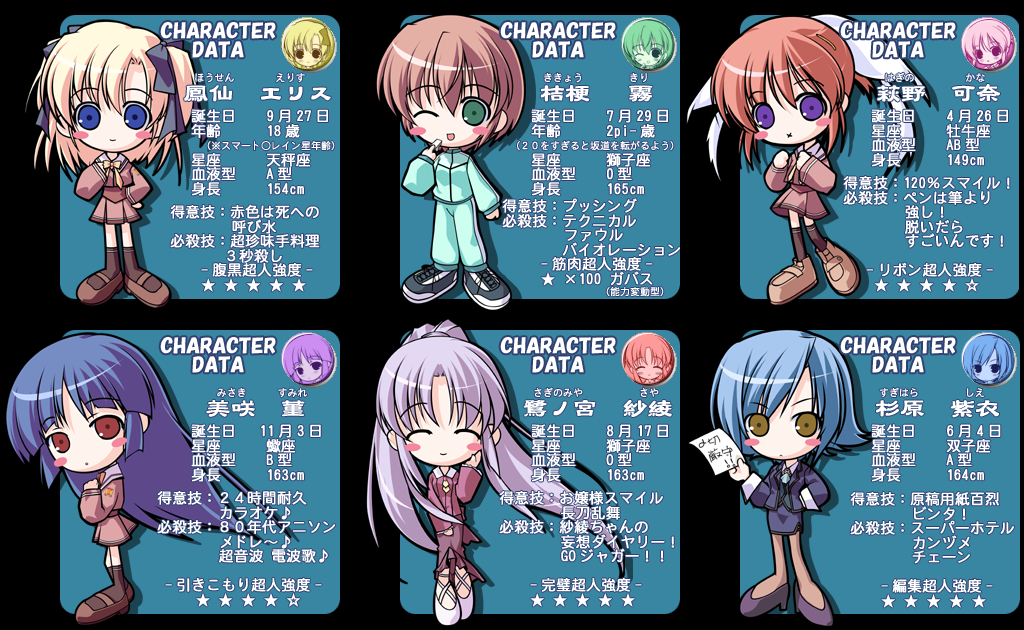 6+girls, blonde_hair, blush_stickers, canvas_2, chibi, everyone, hagino_kana, housen_elis