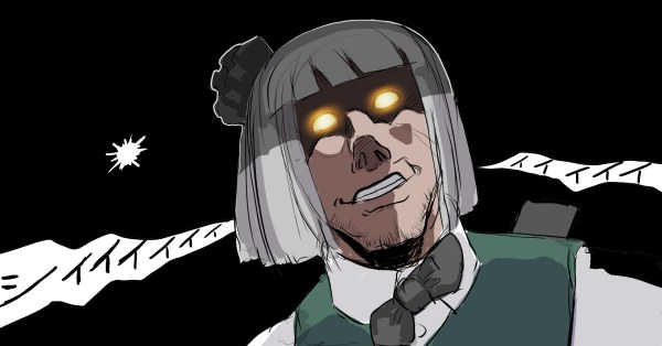 1girl, alexander_anderson, anderson, black_background, crossover, fusion, grin, hellsing, konpaku_youmu, parody, smile, solo, touhou, what