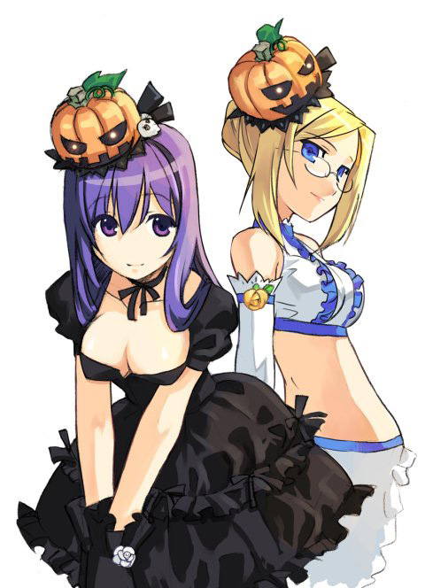 2girls, arin, blonde_hair, blue_eyes, cecilia, cecilia_(pangya), glasses, gothic_lolita