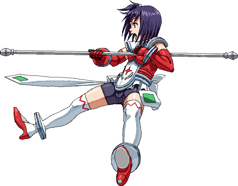 my-otome, nigou, short_hair, staff, thigh-highs, yayoi_alter