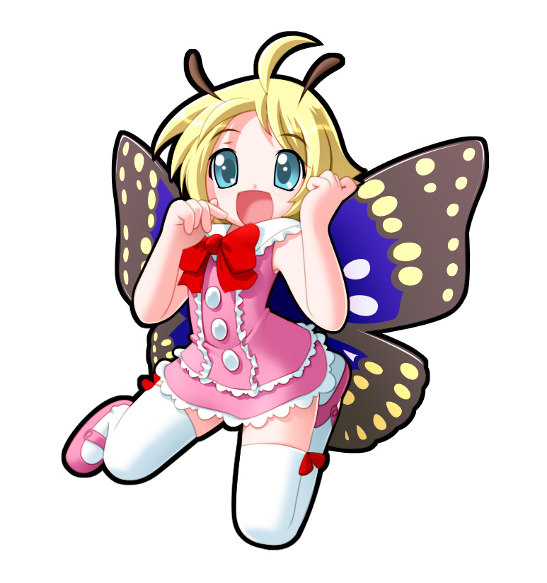 1boy, antennae, crossdressing, fairy, full_body, insect_boy, insect_wings, kitsupon