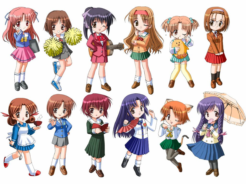 6+girls, adachi_taeko, ayasaki_wakana, crossover, duplicate, endou_akira, everyone, half_updo