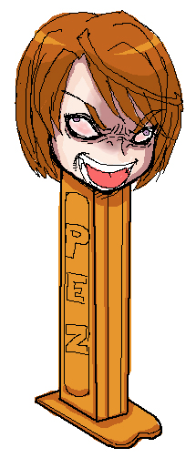 00s, 1girl, angry, brown_hair, kaneda_(aqid), my-hime, pez, short_hair