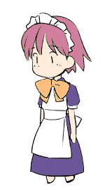algorithm_march, animated, animated_gif, chikoi, lowres, maid, pink_hair, pythagoras_switch, short_hair